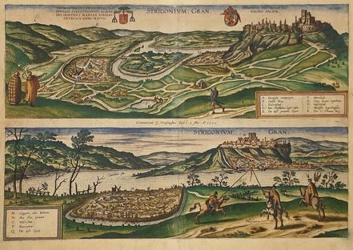 Georg Hoefnagel (1542-1601): Esztergom látképe\r\n